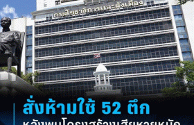 กรมโยธาธิการและผังเมือง สั่งห้ามใช้อาคาร 52 แห่ง จากการตรวจสอบทั้งหมด 6,276 แห่งทั่วประเทศ หลังพบโครงสร้างเสียหายหนักเหตุแผ่นดินไหว ต้องระงับการใช้งาน       