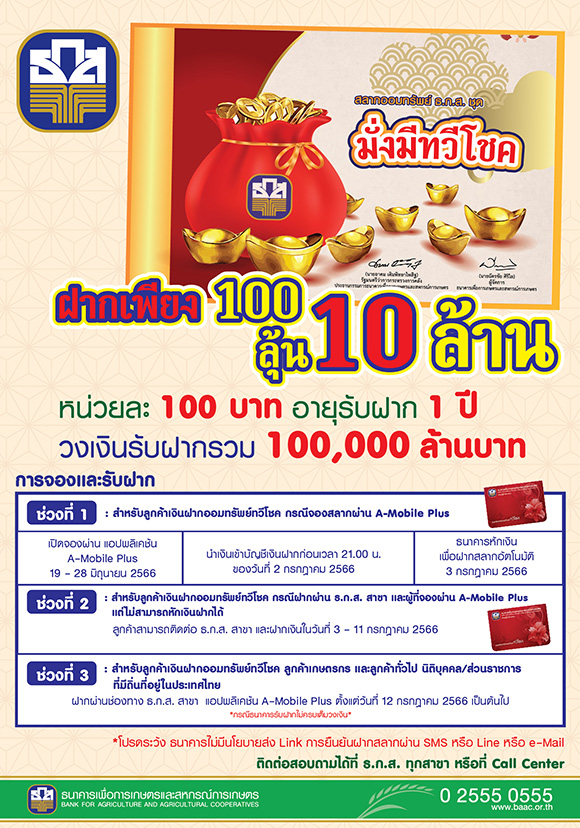 6600 BAAC มั่งมีทวีโชค