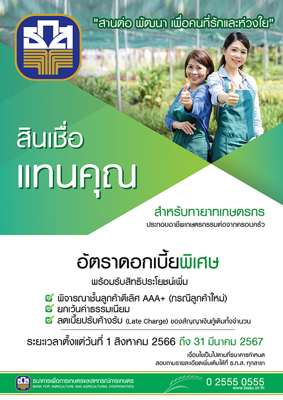 11340 BAAC สินเชื่อแทนคุณ