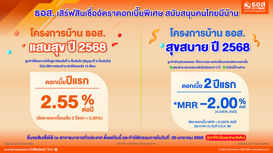 3342 GHB สินเชื่อบ้านธอส